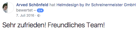 facebook bewertung helm design