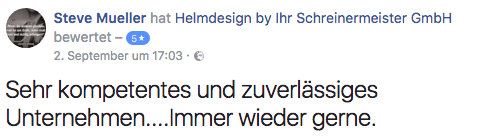 facebook bewertung helm design